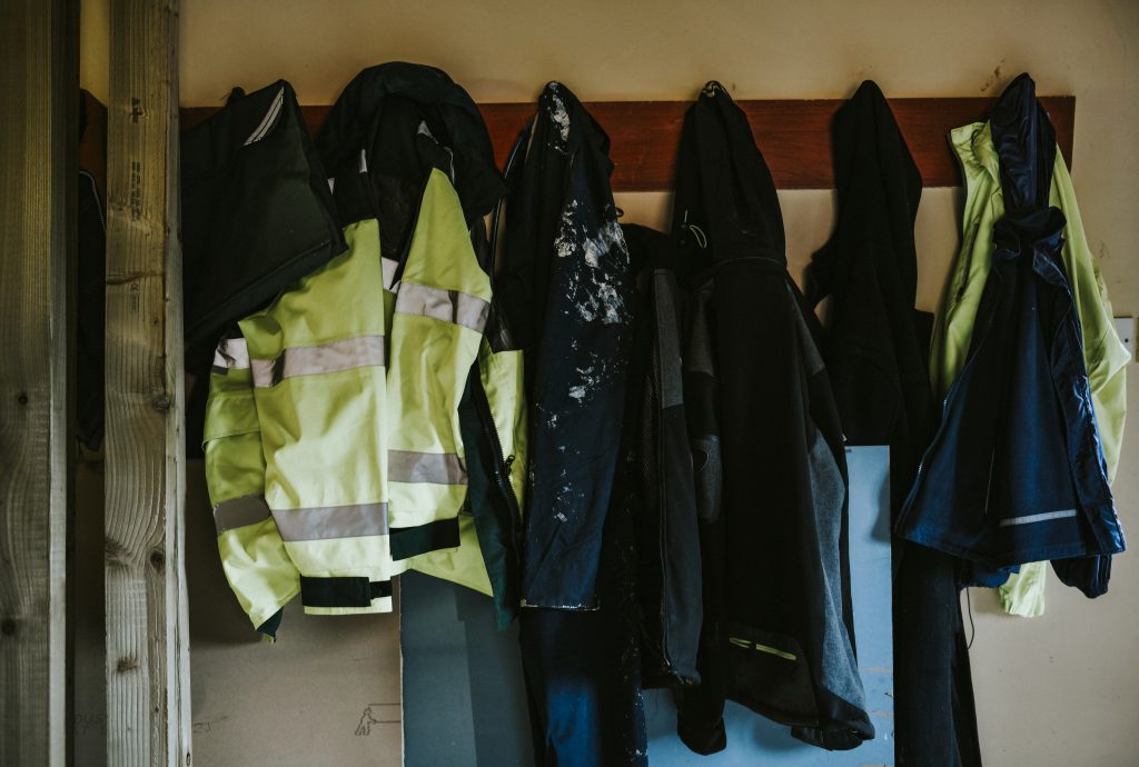 workwear coats jackets hanging