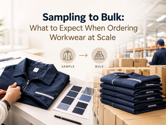 Sampling to Bulk: What to Expect When Ordering Workwear at Scale